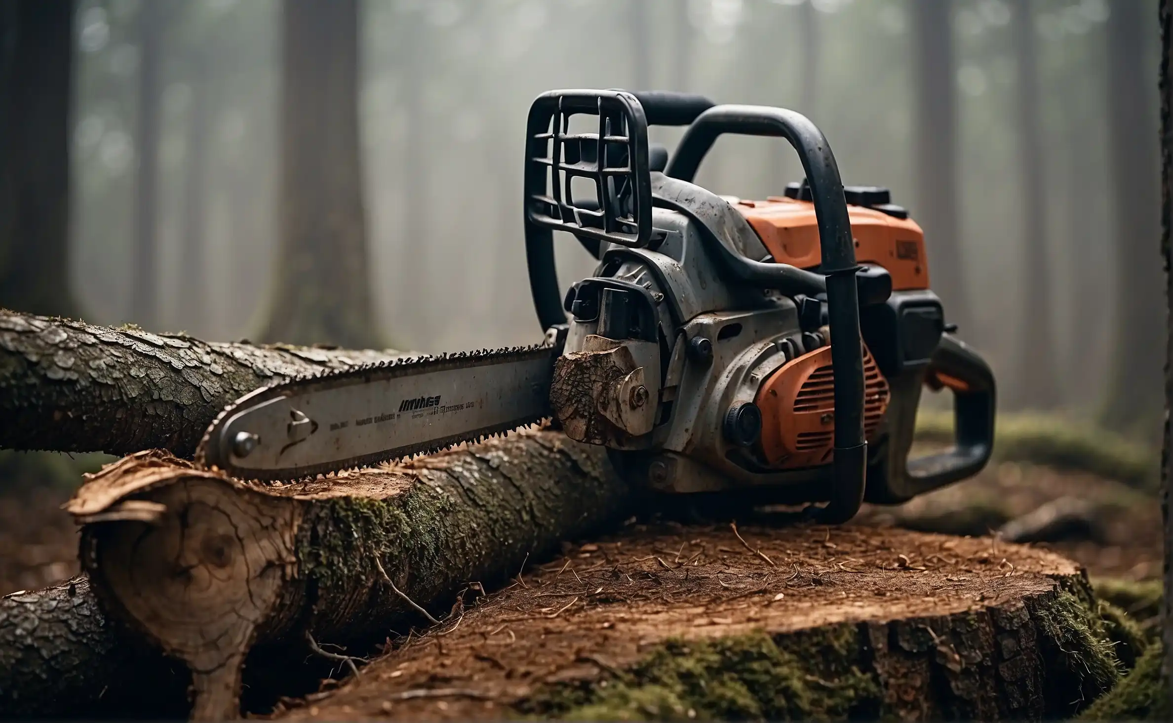 A 20 inch chainsaw cutting a tree with a diameter of up to 40 inches