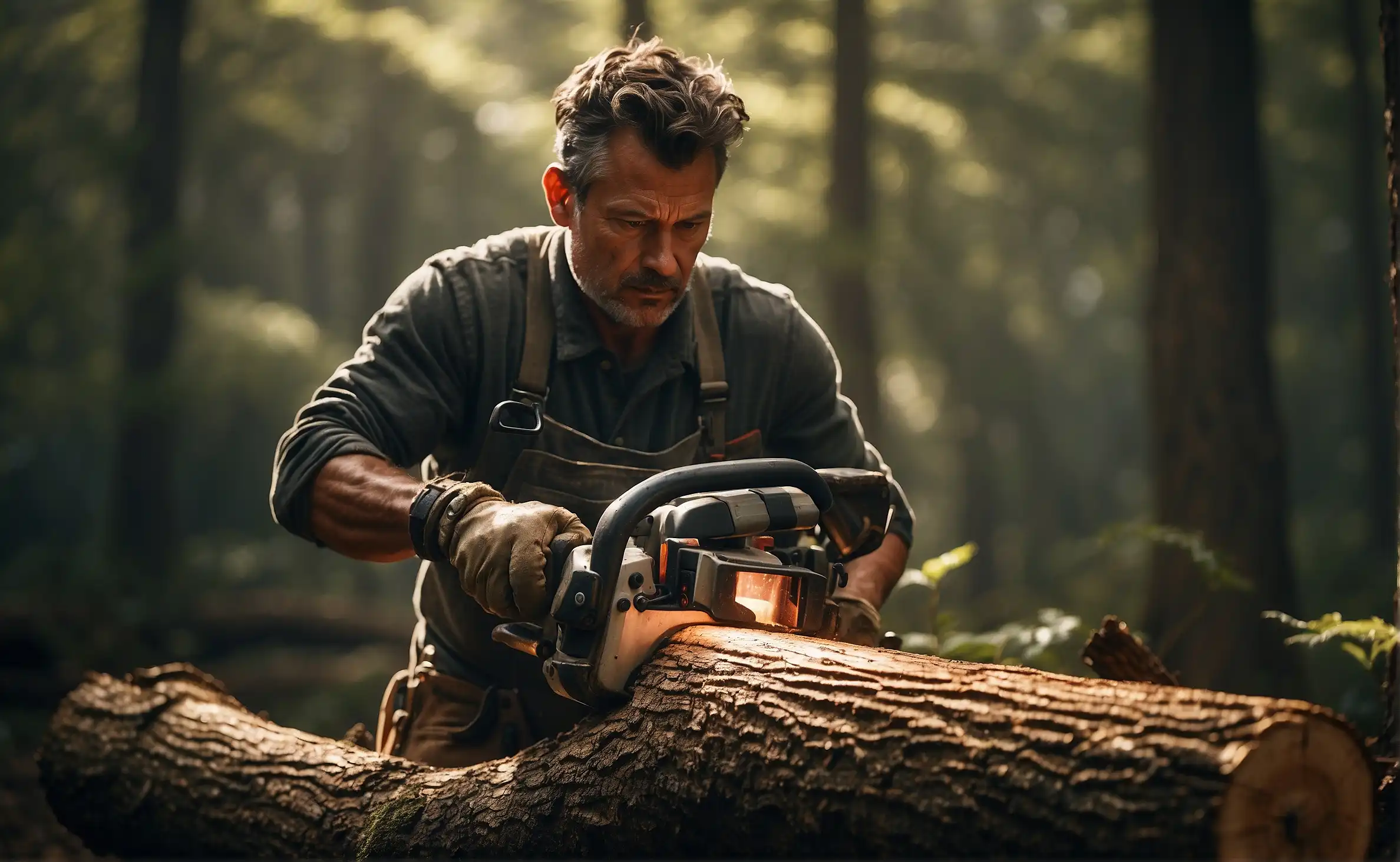 Hold Logs While Cutting With Chainsaw