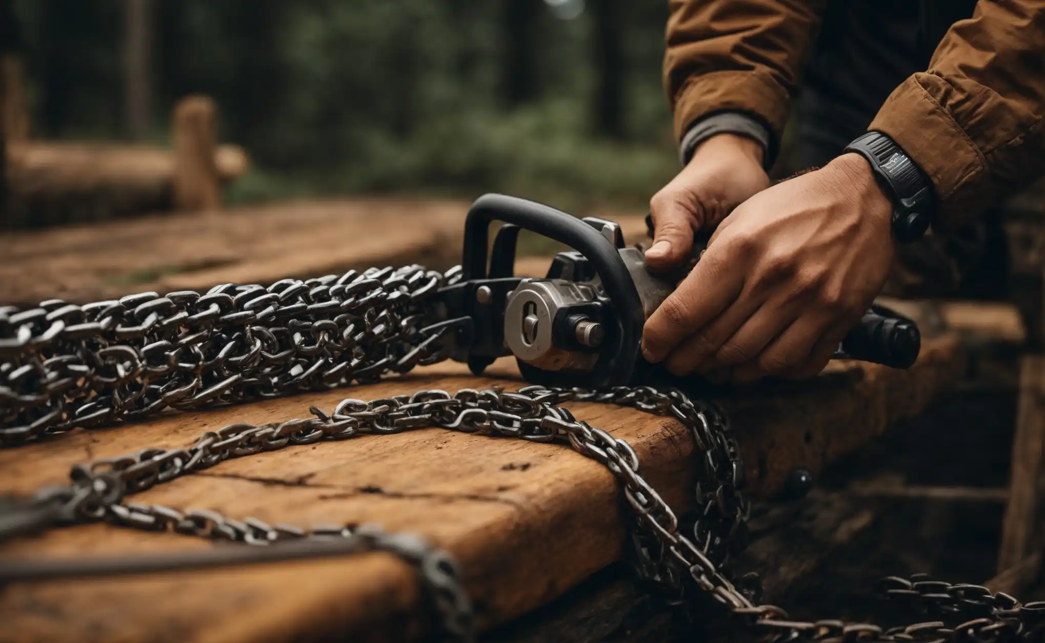 how to get a chainsaw chain untangled